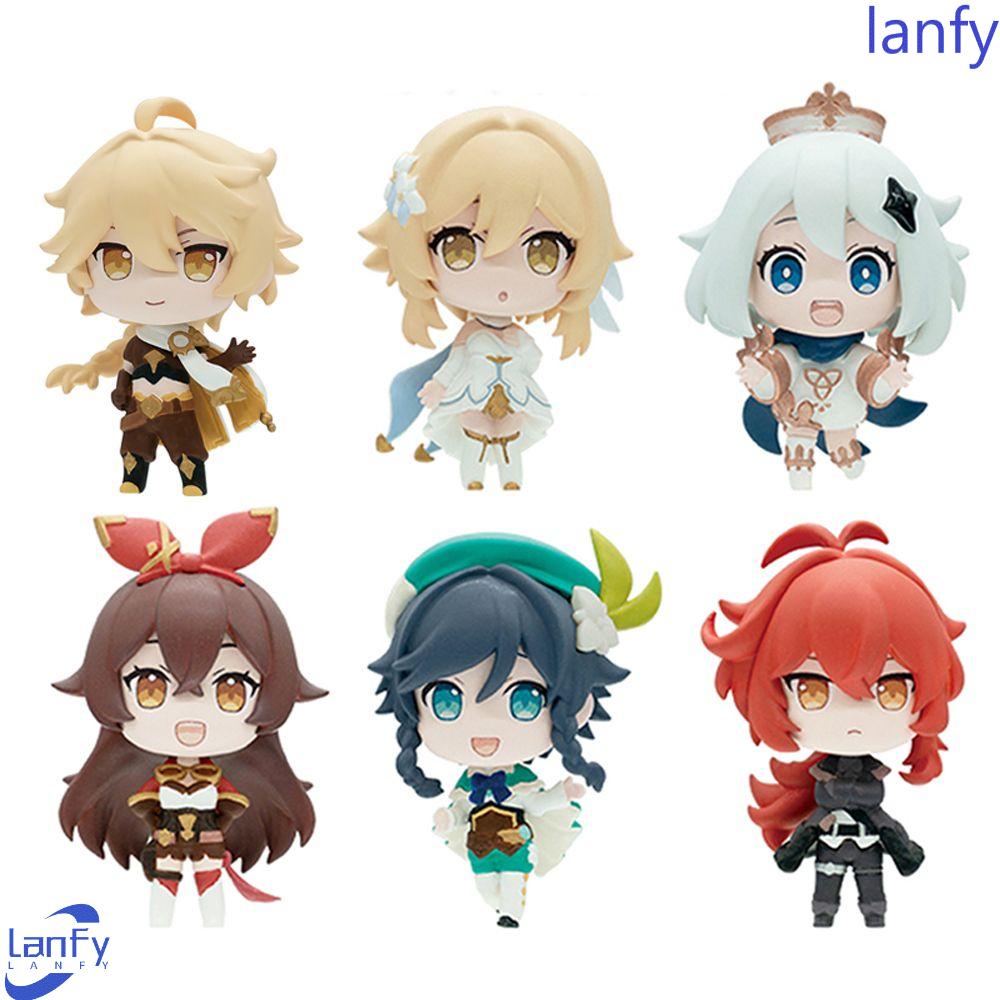 Lanfy Genshin Impact Hadiah Natal 6 Pcs Blind Box Barbatos Di Wendy Gacha Gift Cosplay Figure