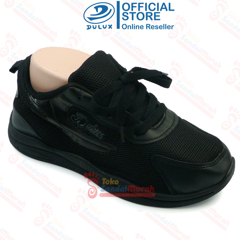 Toko Sendal Murah - Sepatu Sekolah Full Hitam Uk 32 - 39 / Sepatu Kets Tali Laki - Laki Perempuan / Sepatu Kets Fashion Casual / Sepatu Model Terbaru [Toko Sendal Murah BX 8051 Hitam]