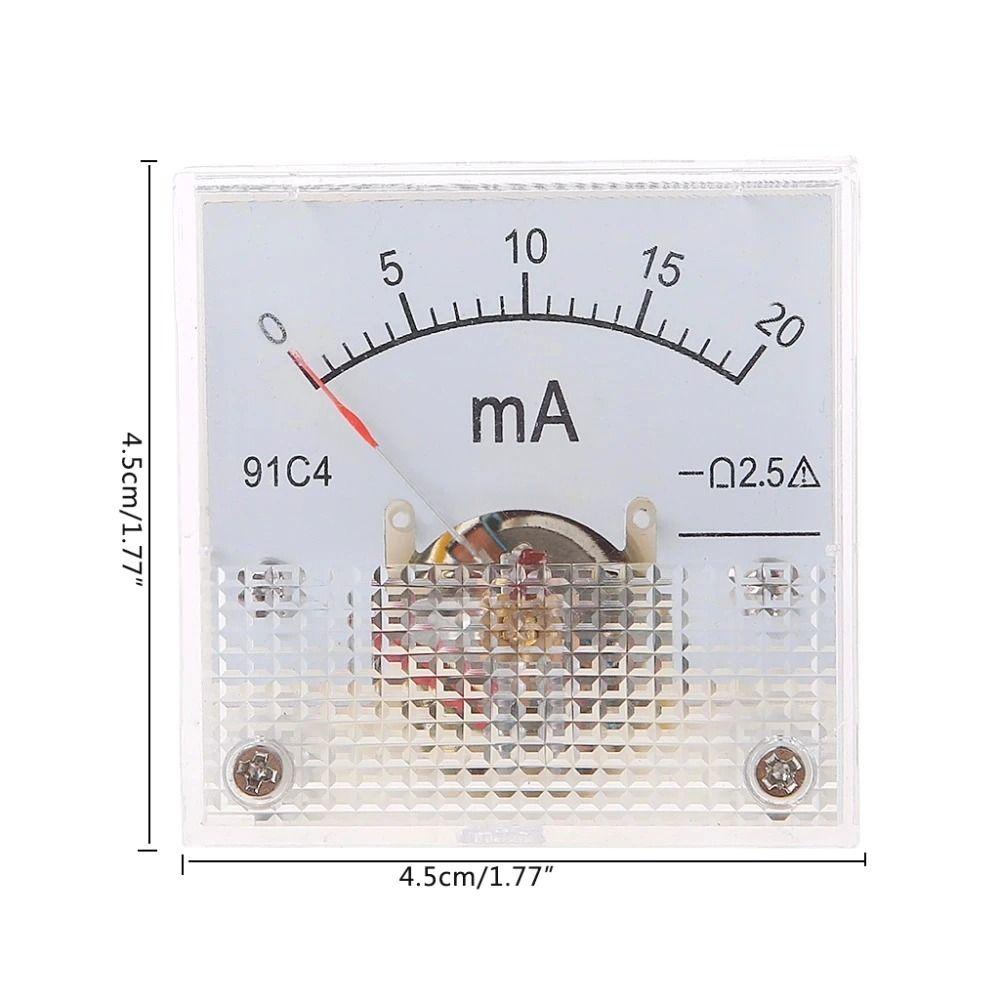 TOP Dc Amp Meter Kepala Ammeter Presisi Tinggi 0-1A 2A 3A 5A 10A 300mA 500mA Ammeter