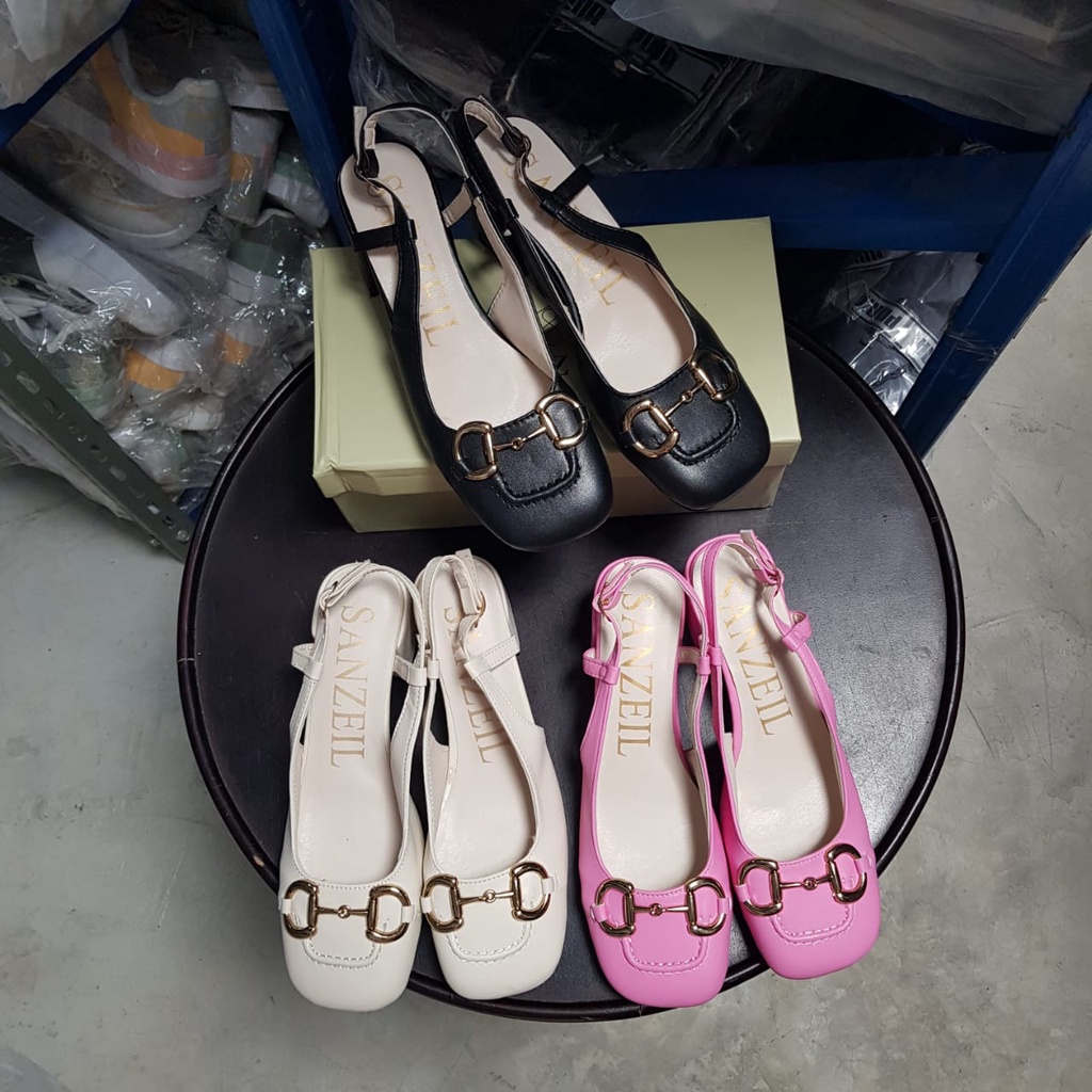 0002 Sanzeil Nami - Sepatu Heels Hak Tahu Wanita Import