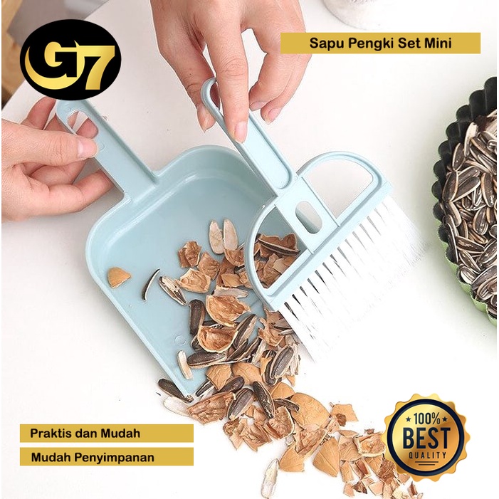 Sapu Pengki MIni Set Serbaguna Sapu Serokan Praktis Untuk Mobil Broom And Dustpan Serok Cikrak Kecil