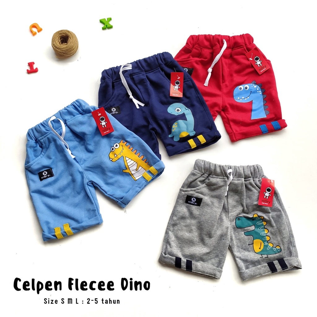 Celpen Celana Pendek Short Pants Harian Anak Laki Cowok Usia 2 3 4 5 Tahun Bahan Flecee