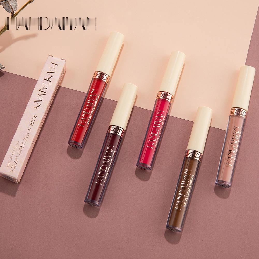 Matte Beludru 12-Warna Lip Gloss Lipstik Cair Dukungan Glasir