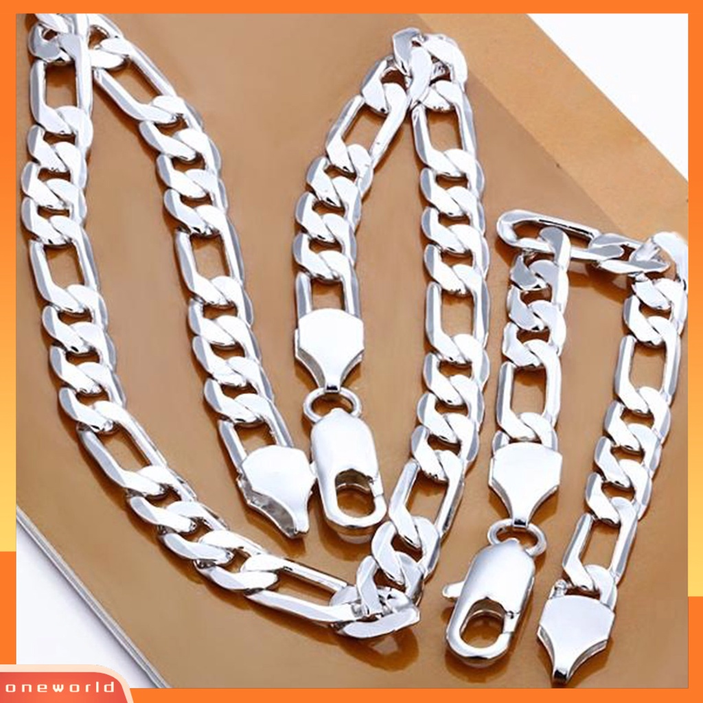 [EONE] Pria Gelang Rantai Hip Hop Perhiasan Electroplating Bright Luster Bangle Hadiah Ulang Tahun
