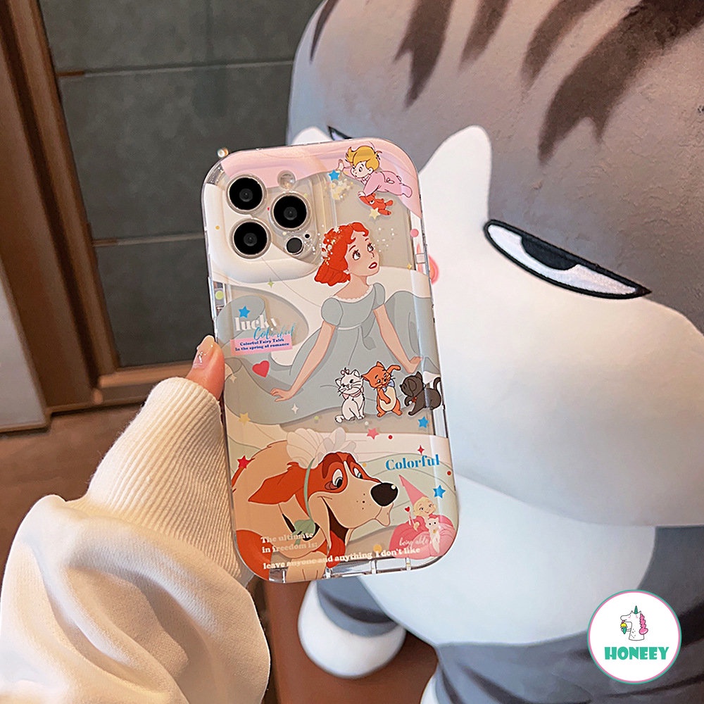 IPHONE Casing Princess Disney Kartun Mewah Kompatibel Dengan Iphone14 13 12 11 Pro Max 14 Pro Plus Shockproof Soft Cover Pelindung