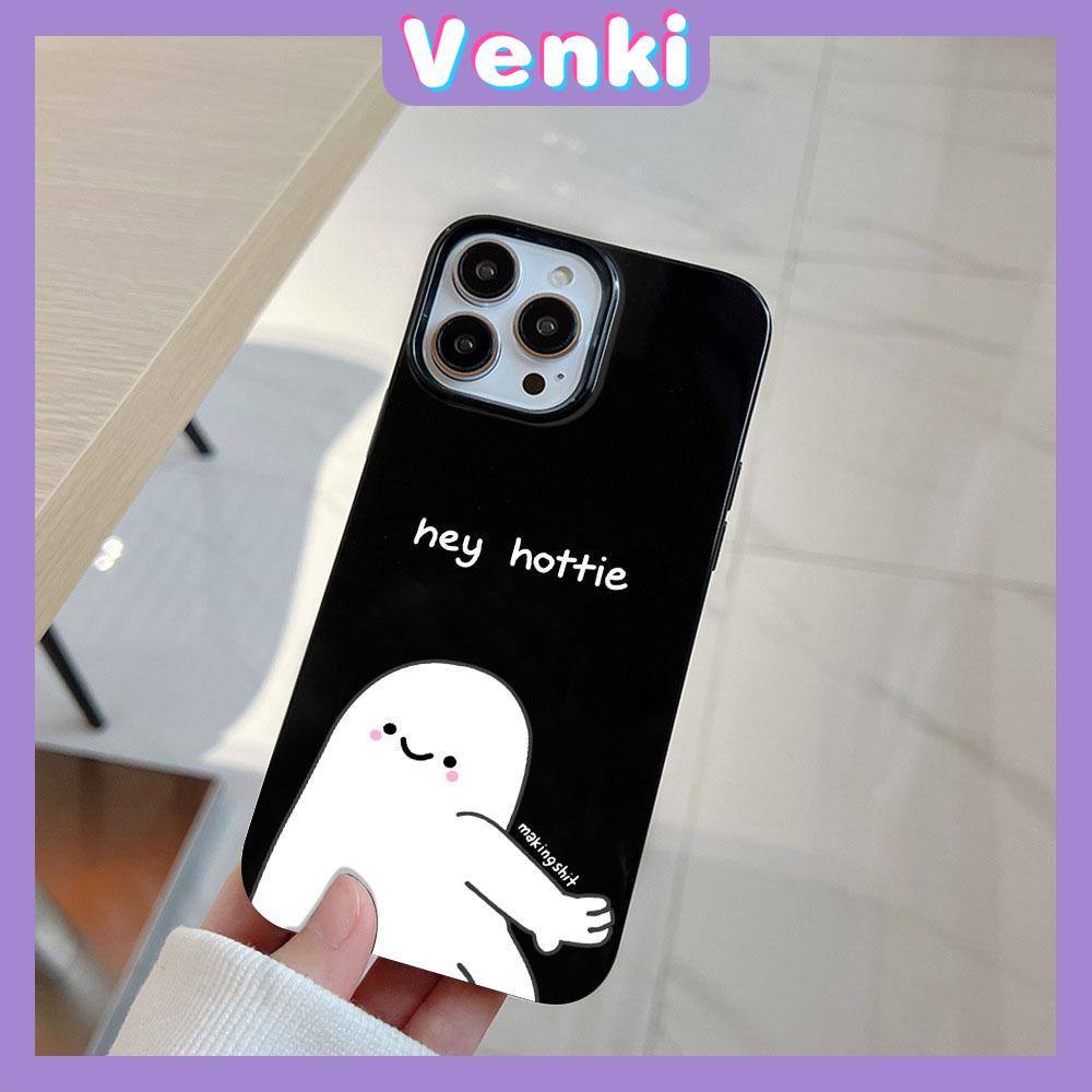 VENKI - For iPhone 11 iPhone Case Pink Glossy TPU Soft Case Shockproof Protection Camera Cute Cute Rabbit Compatible with iPhone 14 13 Pro max 12 Pro Max xr xs max 7Plus 8Plus