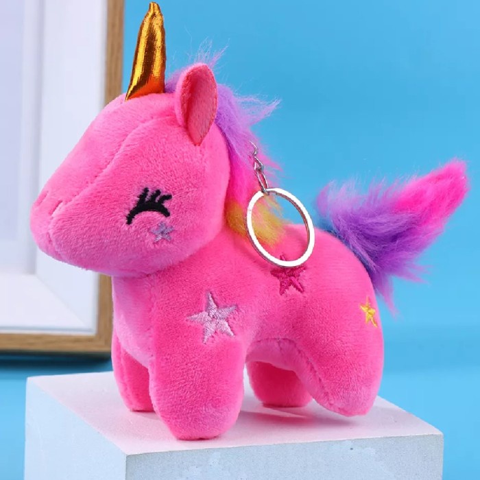 Gantungan Tas Unicorn Anak Boneka Lucu Pink Hiasan Aksesoris