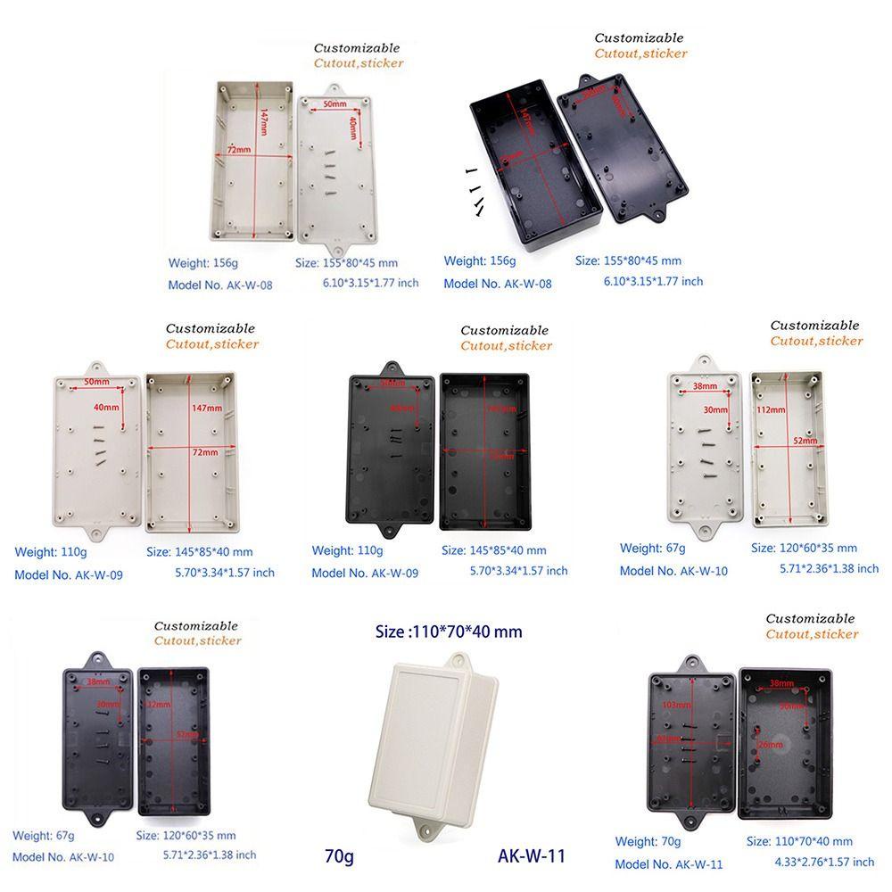 TOP Kotak Proyek Elektronik 4ukuran DIY Kualitas Tinggi Kotak Instrumen