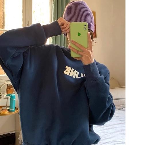 COD | June Sweater Outerwear Sweter Matt Fleece Tebal Premium l Juni Sweater Polos