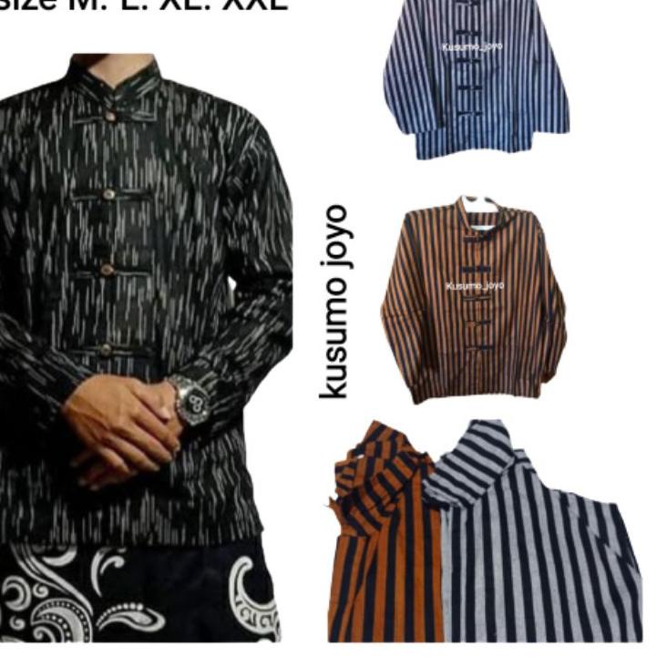 Lurik DISKON !!! 9.9 Best seller Baju Surjan Lurik alusan Pria lurik Baju Adat Jawa Koko Shanghai lu