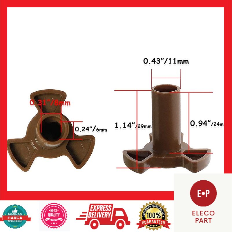 Kaki Piring MIcrowave 25 mm Poros Pemutar Piringan Oven