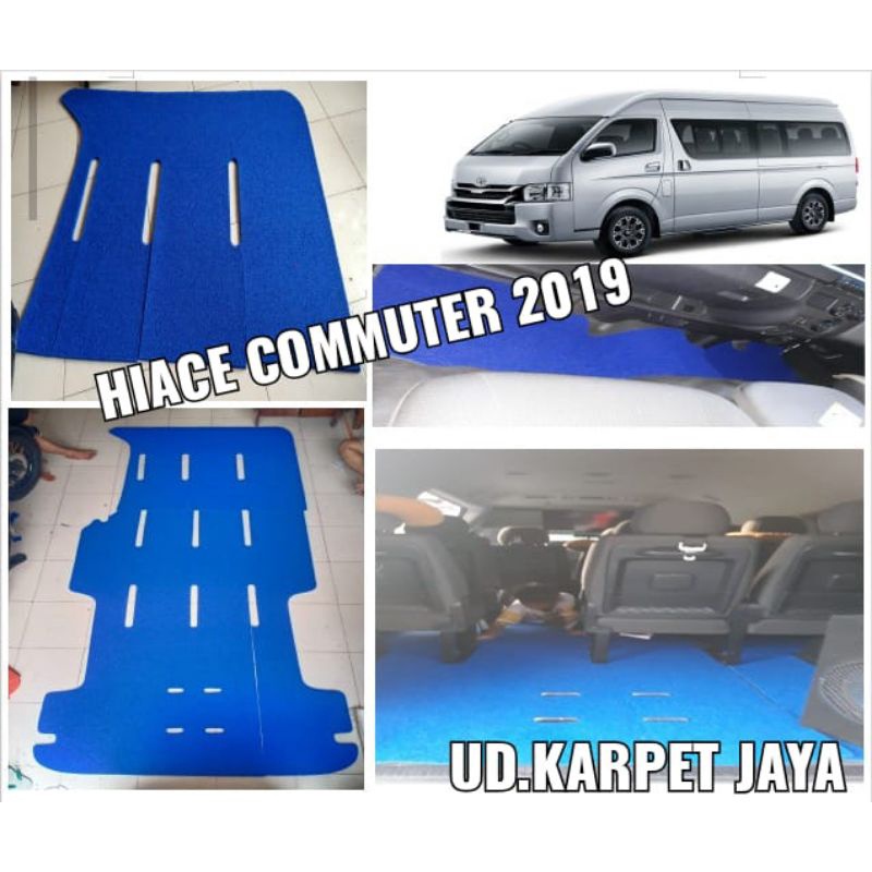 KARPET MOBIL HIACE COMMUTER DAN HIACE PREMIO BAHAN 1 WARNA FULL BAGASI PREMIUM QUALITY GKS