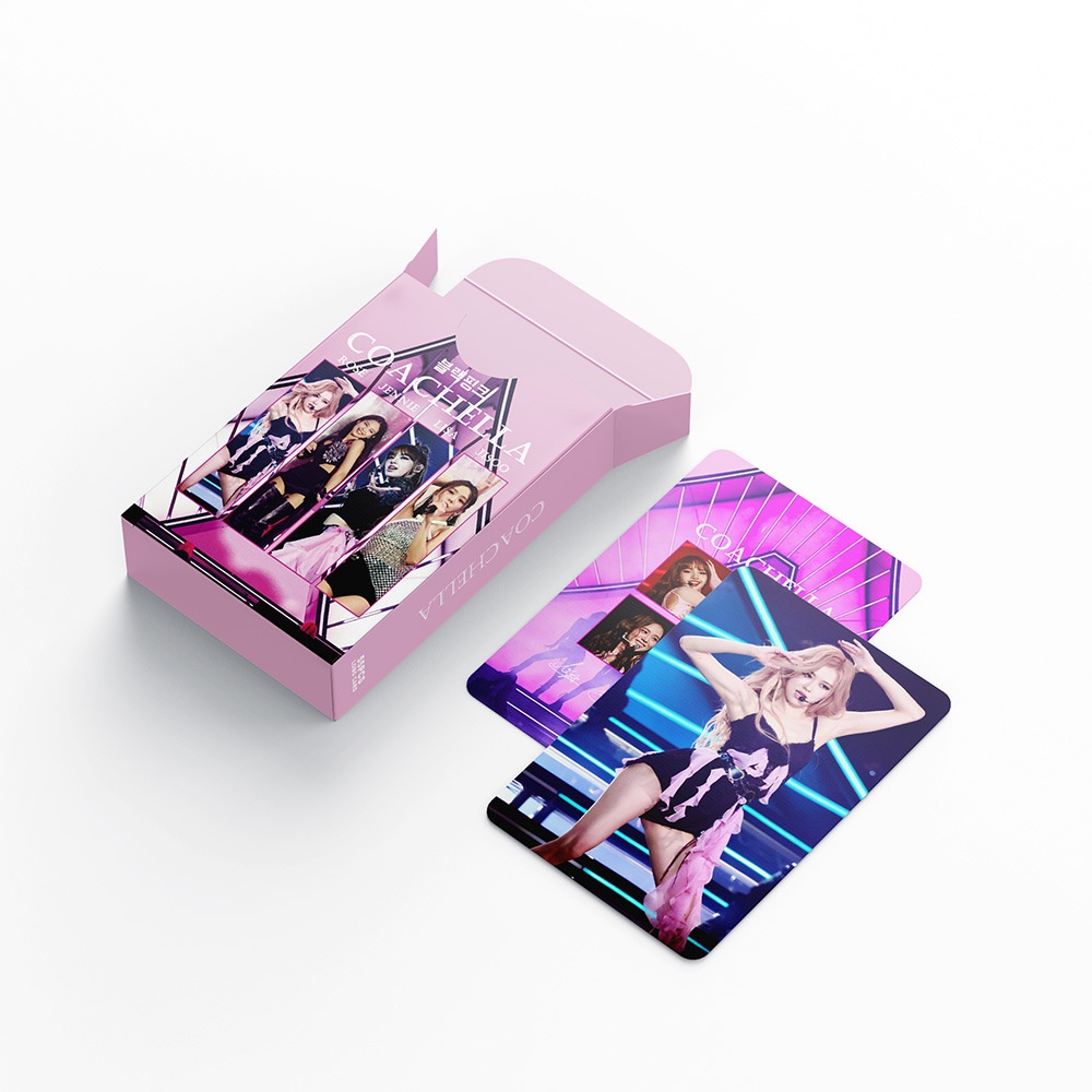 55pcs/set KPOP Hitam-PINK Photocard 2023kartu Konser Coachella Spot BORN PINK HD Lomo Card Collection