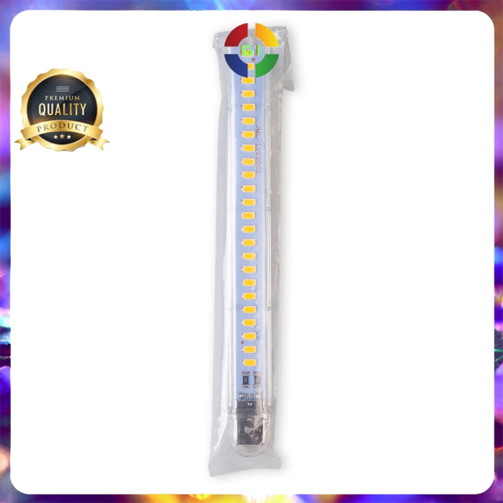 Lampu Baca Mini LED Strip Portable Warm White USB 12W 5V  White