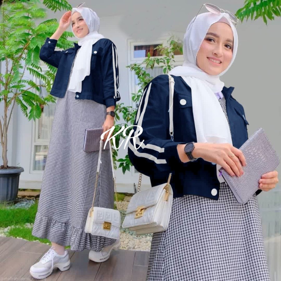 BAJU DRESS WANITA MURAH KOREA BAJU CASUAL TERUSAN PEREMPUAN PARTY REMAJA KEKINIAN  JUNKO SET 2IN1