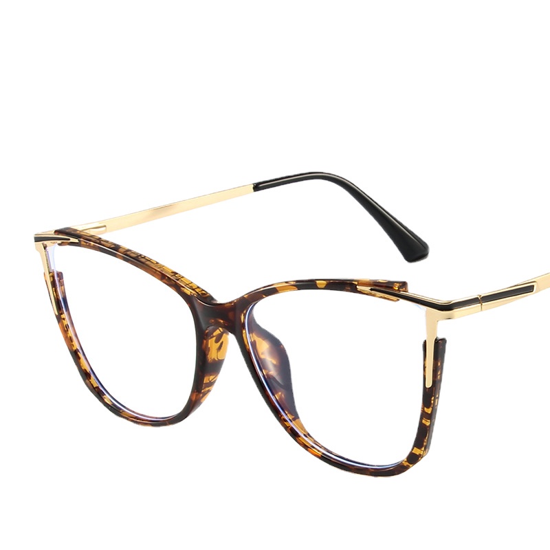 Tr90 Kacamata Anti Radiasi Untuk Wanita Pria Cat Eye Metal Aesthetic Kacamata Lensa Yang Dapat Diganti Frame Kacamata Retro Eyeglasses