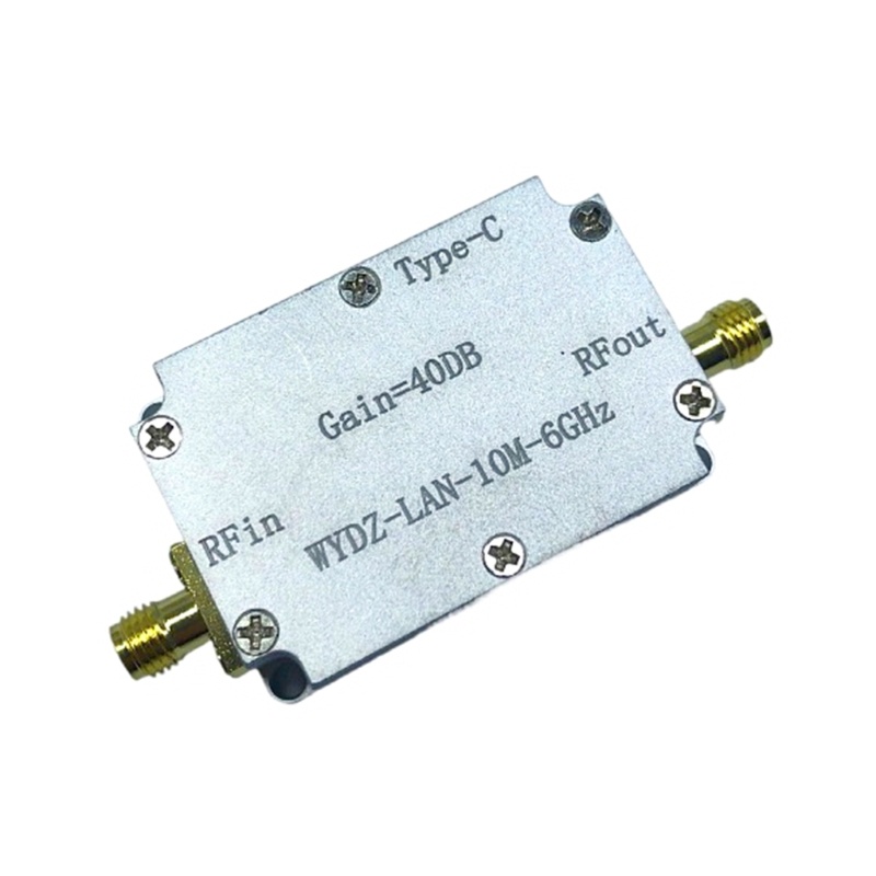 Vivi High Flatness Amplifier LNA 10M-6GHz 40DB RF Signal Drive Low Noise Amplifier Ujung Depan Untuk Software Radio Radio FM Radio