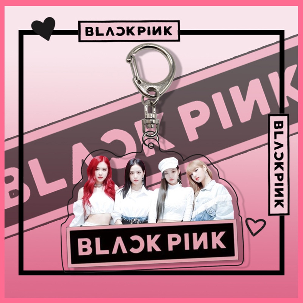 1pcs Blackpink Liontin Akrilik Dua Sisi Dengan Lisa Jinny Jisoo Chaeyoung Untuk Fans Gantungan Kunci Aksesoris Blackpink