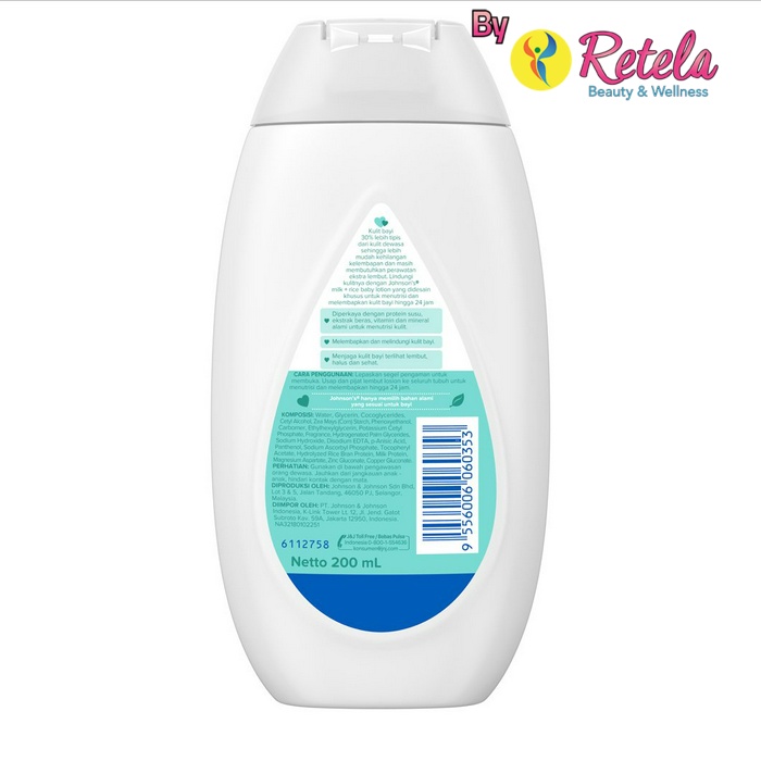 J&amp;J BABY MILK LOTION 200ML