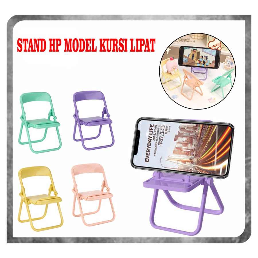 KeiKei Stand Hp Model Kursi Lipat Macaron HD53 / HD-53 Holder Smartphone