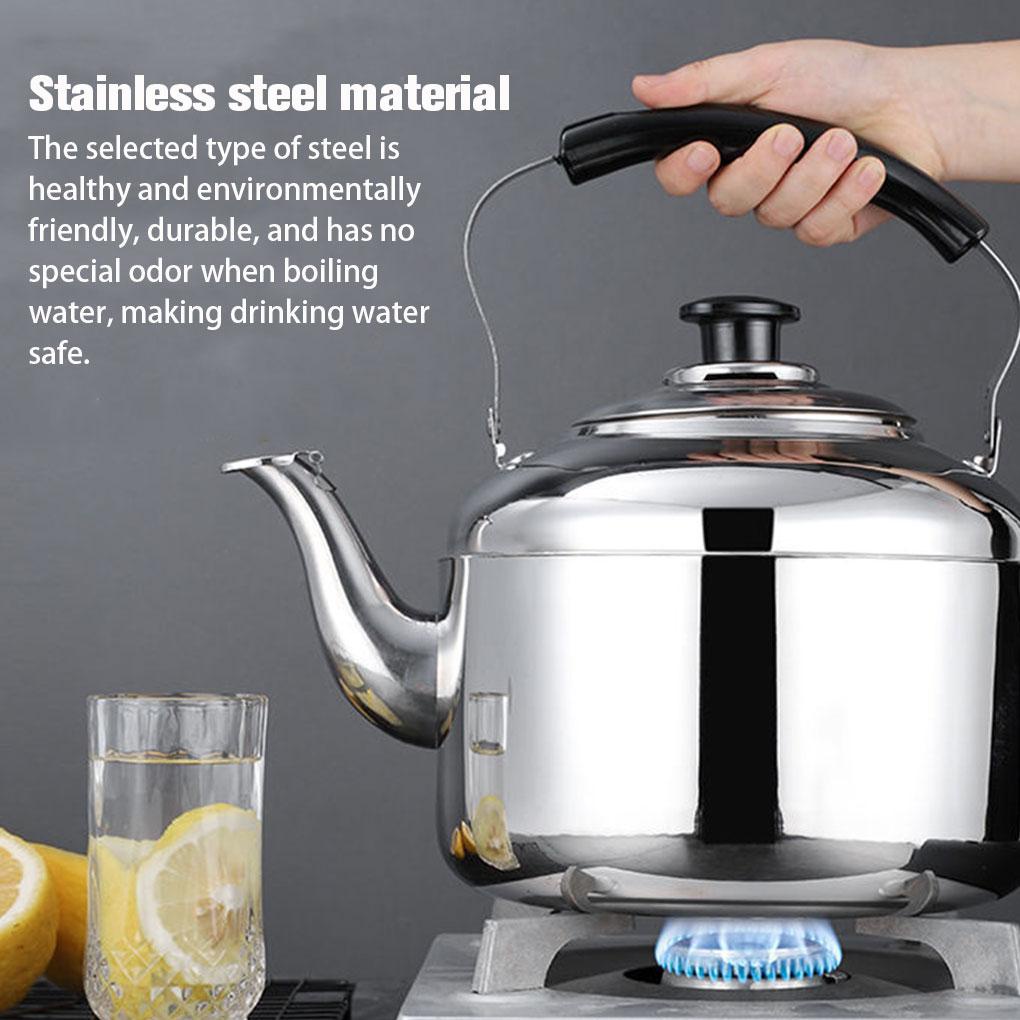 4per5 /6 /7 /8/9L Whistling Kettle Stainless Steel Dengan Pegangan Penebalan Suara Gas Soup Pot Tea Kettles Untuk Kompor Gas