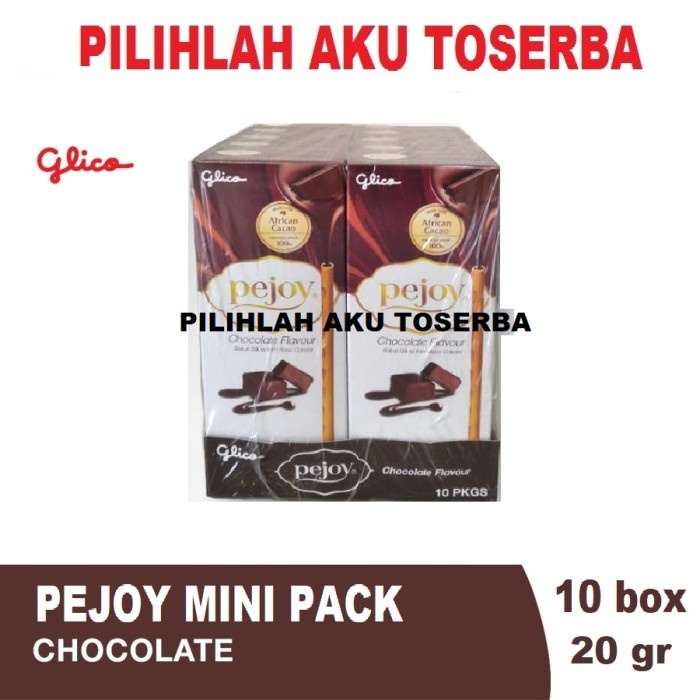 Glico Pocky MINI PACK PEJOY CHOCOLATE - ( HARGA PER 10 BOX )