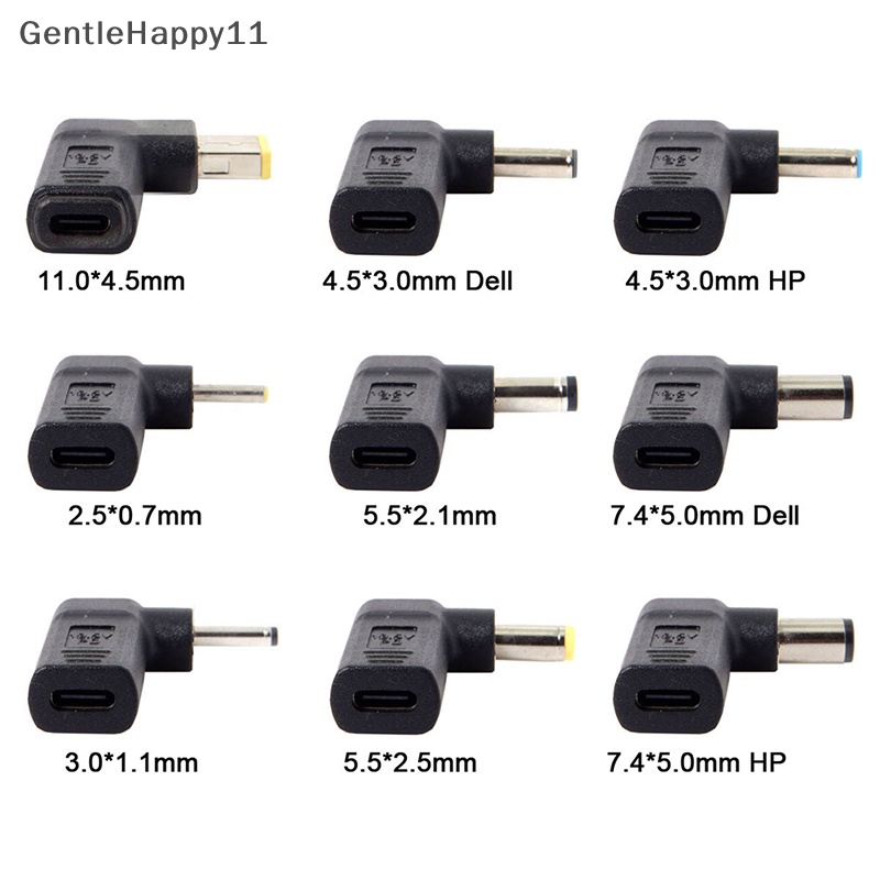 Gentlehappy Konverter Adaptor charger laptop usb Tipe c female dc power jack Untuk id laptop