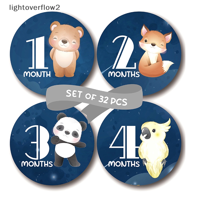 [lightoverflow2] 32pcs 4-inch baby growth month ers milestone Bayi ers Bulan Baru Lahir ers [ID]