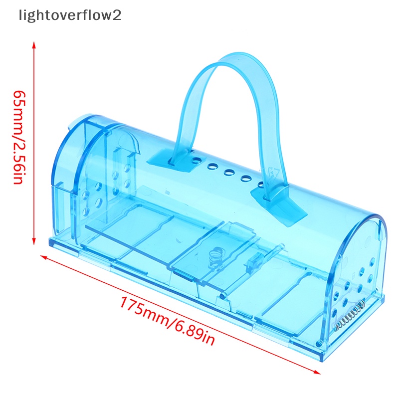 [lightoverflow2] Smart Self-locking Mouse Trap Safe Firm Transparan Rumah Tangga Penangkap Tikus [ID]