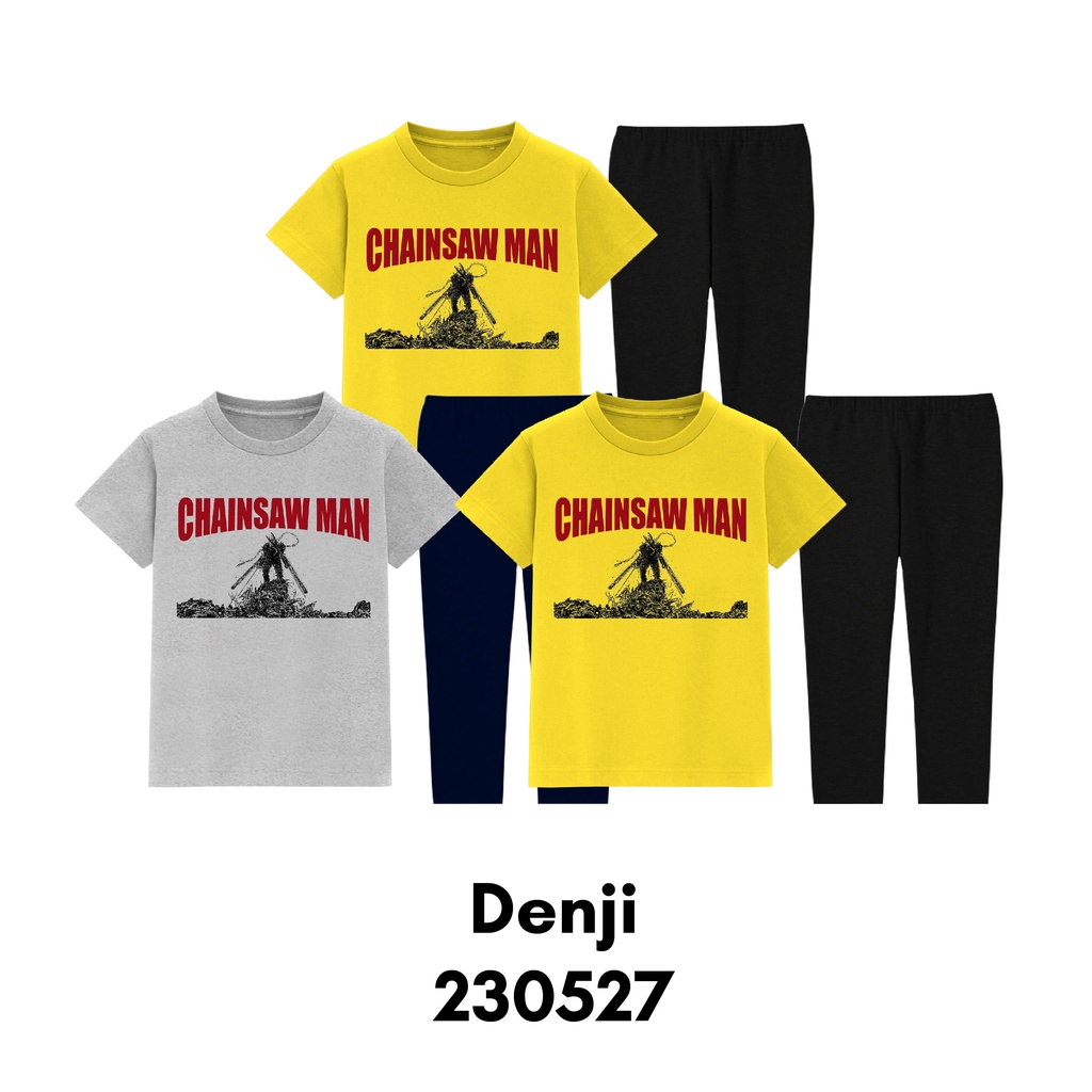 Piyama Anak Edisi Anime ChainsawMan Denji Makima Series Bahan Katun Combed 30s