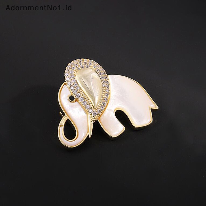 [AdornmentNo1] Fashion Gajah Beruntung Kecil Bros Wanita Dan Pria Unisex Pin Hewan Lucu Perhiasan Hadiah Aksesoris [ID]