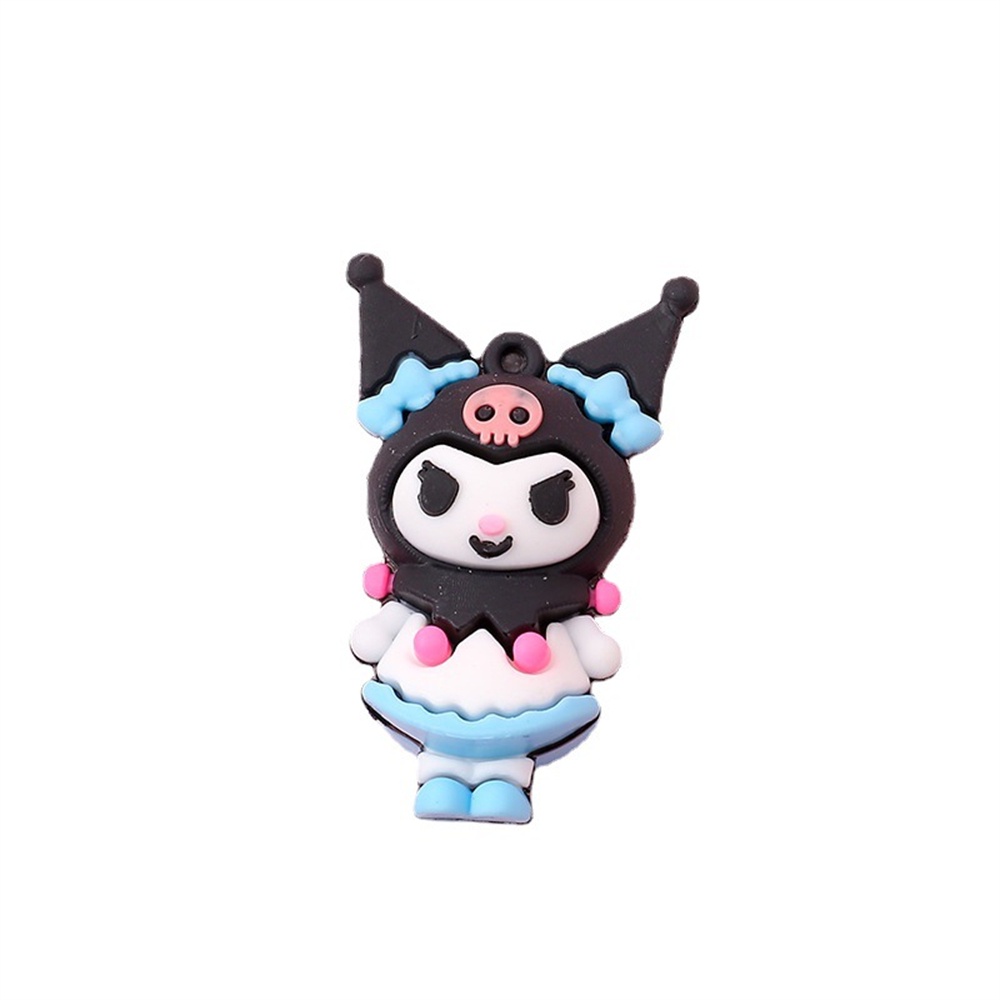 Pendant 1 Buah Liontin Rantai Kunci Sanrio Kuromi My Melody Kartun Portabel Gadis Boneka Resin Lucu Rantai Kunci Pasangan Hadiah Aksesori Buatan Tangan Diy