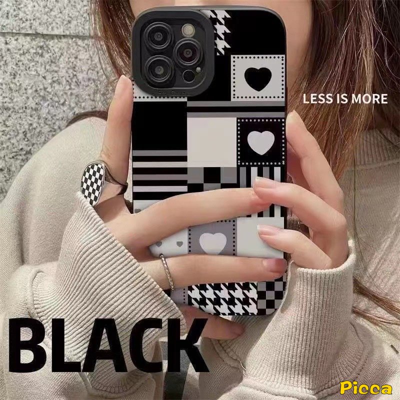 IPHONE Trendy Merek O.F.F-W.h.i.t.e Stripe Sticker Case Kompatibel Untuk Iphone11 13 14 12 Pro MAX 7Plus XR X XS Max7 8 Plus Tekstur Mewah Kulit Lembut Silicon Cover