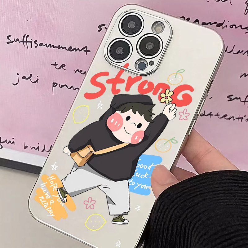 Lucu Kupon Soft Electroplate Phone Case Kompatibel Untuk IPhone Casing14 13 12 11 Pro XS Max XR X8 +7 6S Plus Mini TPU Silikon Shockproof Cover