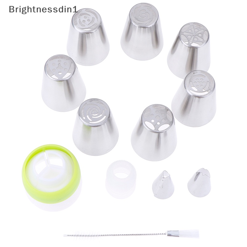 [Brightnessdin1] 7pcs Bunga Rusia Icing Piping Nozzle Pastry Tips Kue Decorag Alat Baking  Butik