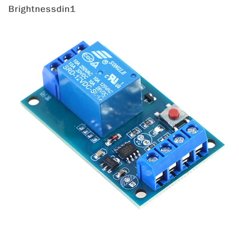 [Brightnessdin1] Modul Relay Bistable Kunci Tunggal Saklar Refite Mobil Satu Kunci Start Stop Butik