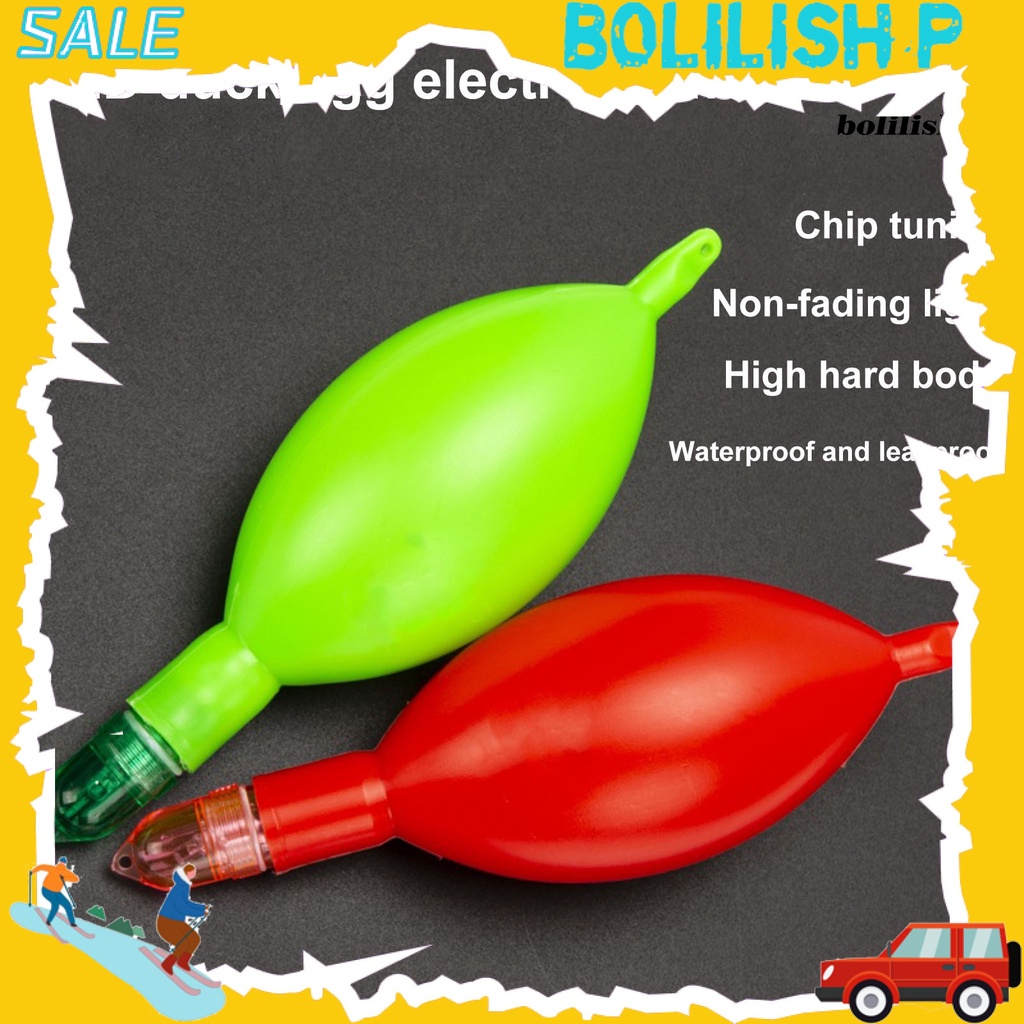 Bo-pengapung Ikan Kucing Tahan Jatuh Bercahaya Daya Apung Kuat Tahan Tekanan Bentuk Telur Bebek Laut Memancing Mengapung Perut LED Memancing Luar Ruangan