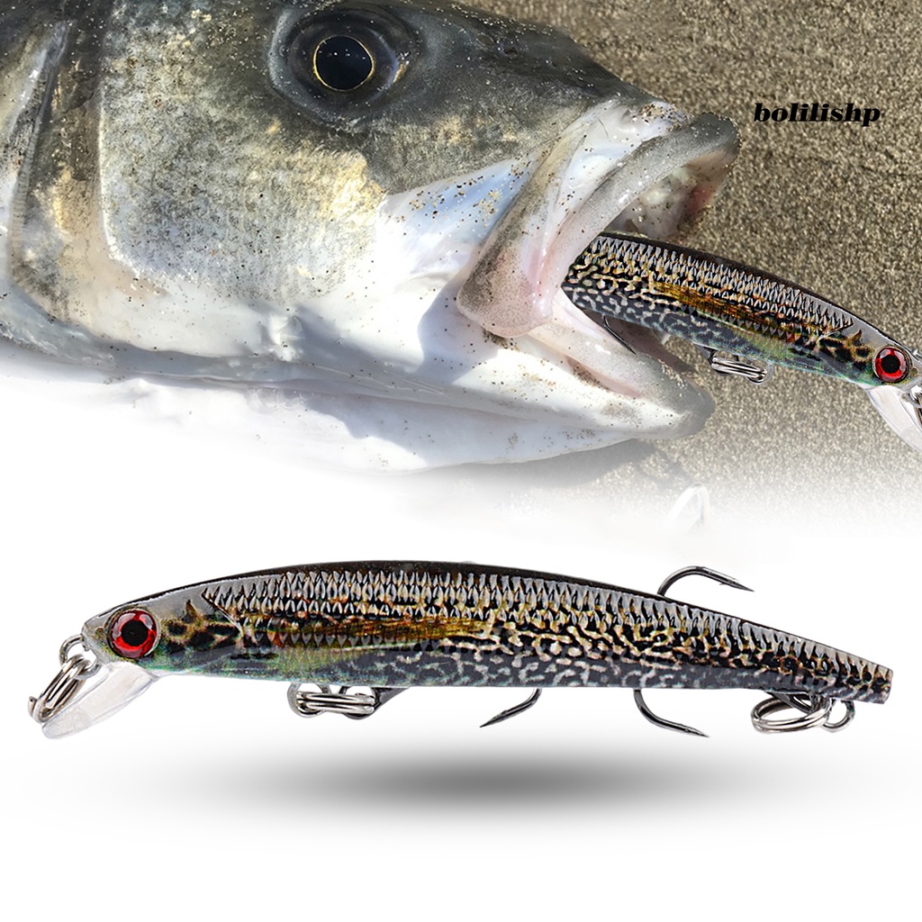 Bo-7.3cm/3g Umpan Pancing Realistis Tajam Kait 3D Mata Tenggelam Ikan Kecil Buatan Umpan Keras Crankbait Untuk Outdoor