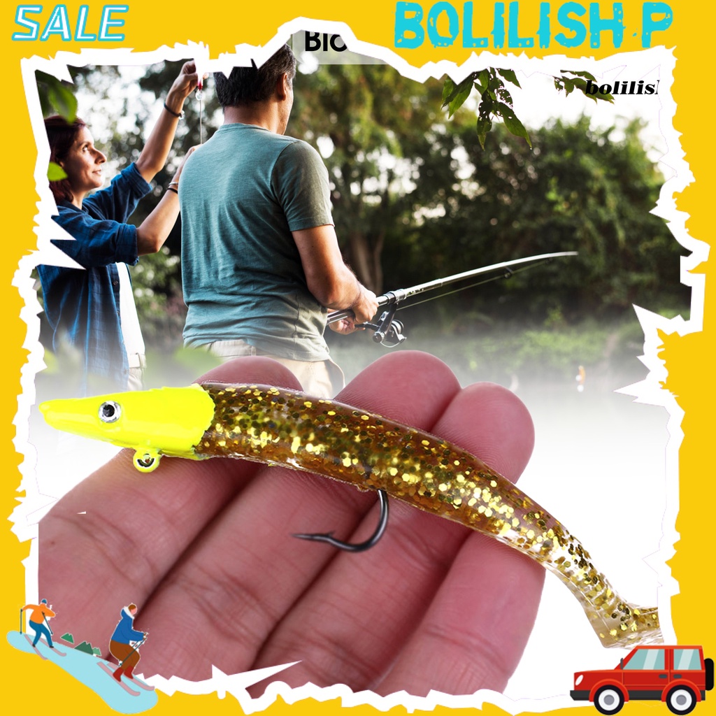 Bo-11cm/19g Umpan Lembut Simulasi Jig Kepala T Ekor Tajam Kait Tunggal Mencegah Lolos Universal Buatan Umpan Luar Memancing Memikat Perlengkapan Memancing