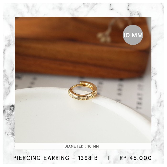 1368 GOLD ANTING PIERCING TINDIKAN HELIX TRAGUS-TIDAK KARAT - 1368 A GOLD