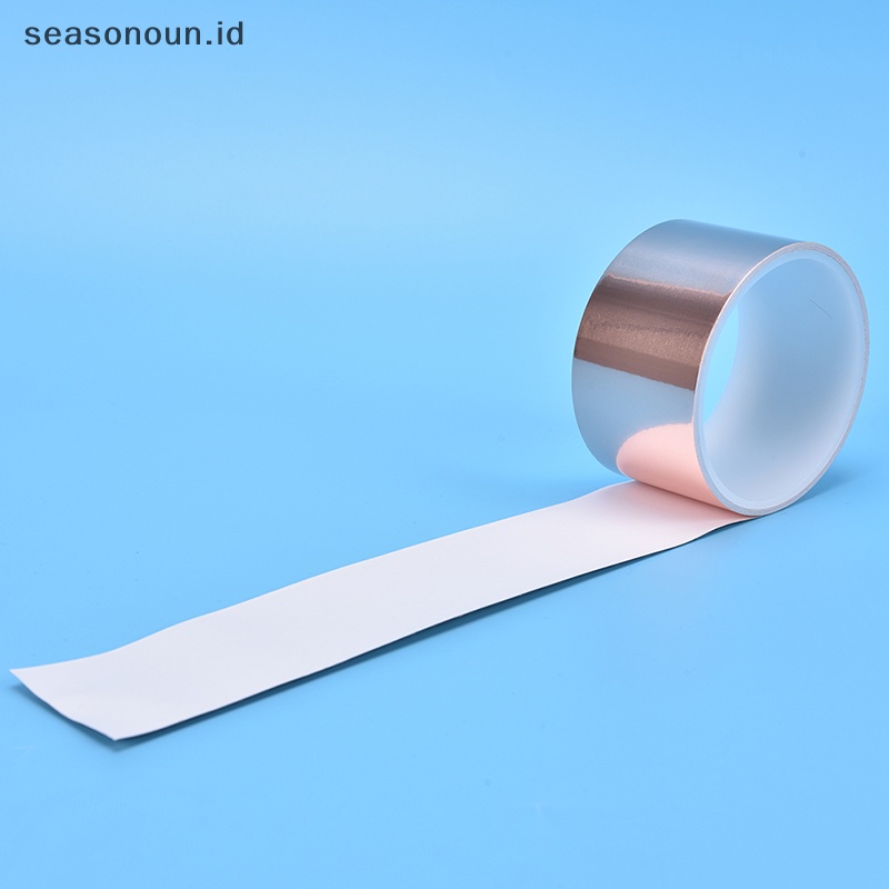 Seasonoun 50mm x 3m EMI Copper Foil Shielding Tape Konduktif Self Adhesive Barrier GitarNew.