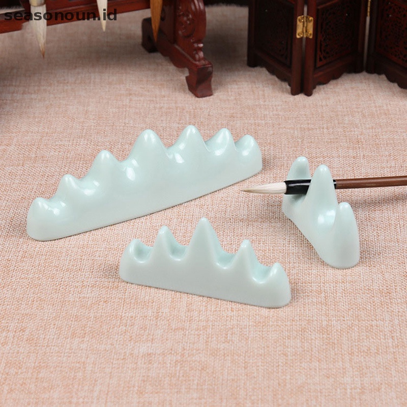 Seasonoun 1pcs Ceramic Wrig Brush holder Tempat Pulpen Kaligrafi China Untuk Paing.