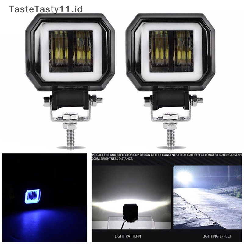 Tastetasty Led Fog Lamp Driving Daytime Off road Led Light Headlight 20W Lampu Halo Motor Untuk Jeep ATV 12V 24V SUV Balok Lampu Kerja.