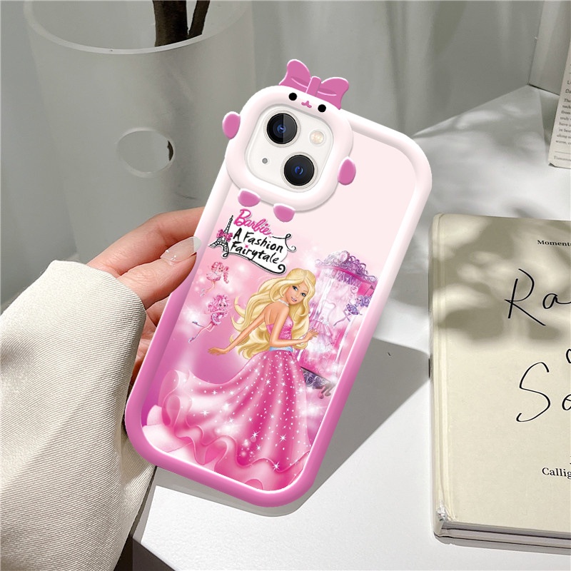 IPHONE Casing Ponsel Desain Lensa Monster Kecil Untuk Iphone14 13 12 11 Pro Max Xr Xs7 8 6 14 Plus Sarung Bantal Udara barbie Mewah