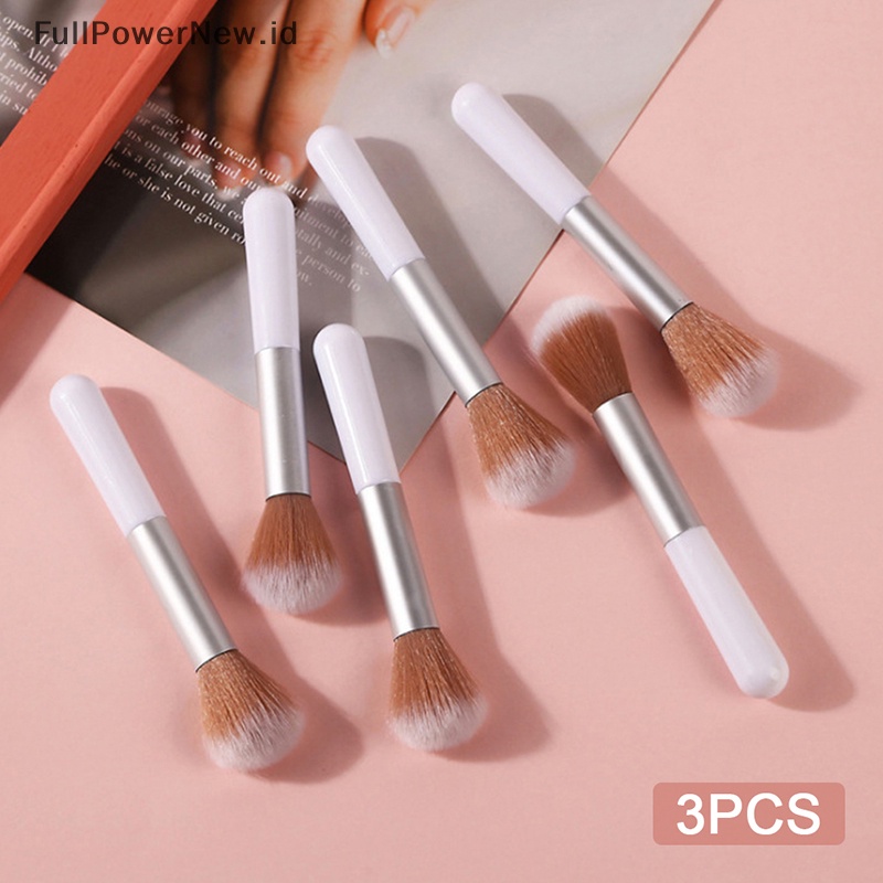 Power 3Pcs Set Kuas Makeup Profesional Foundation Blusher Brush Makeup Kosmetik ID