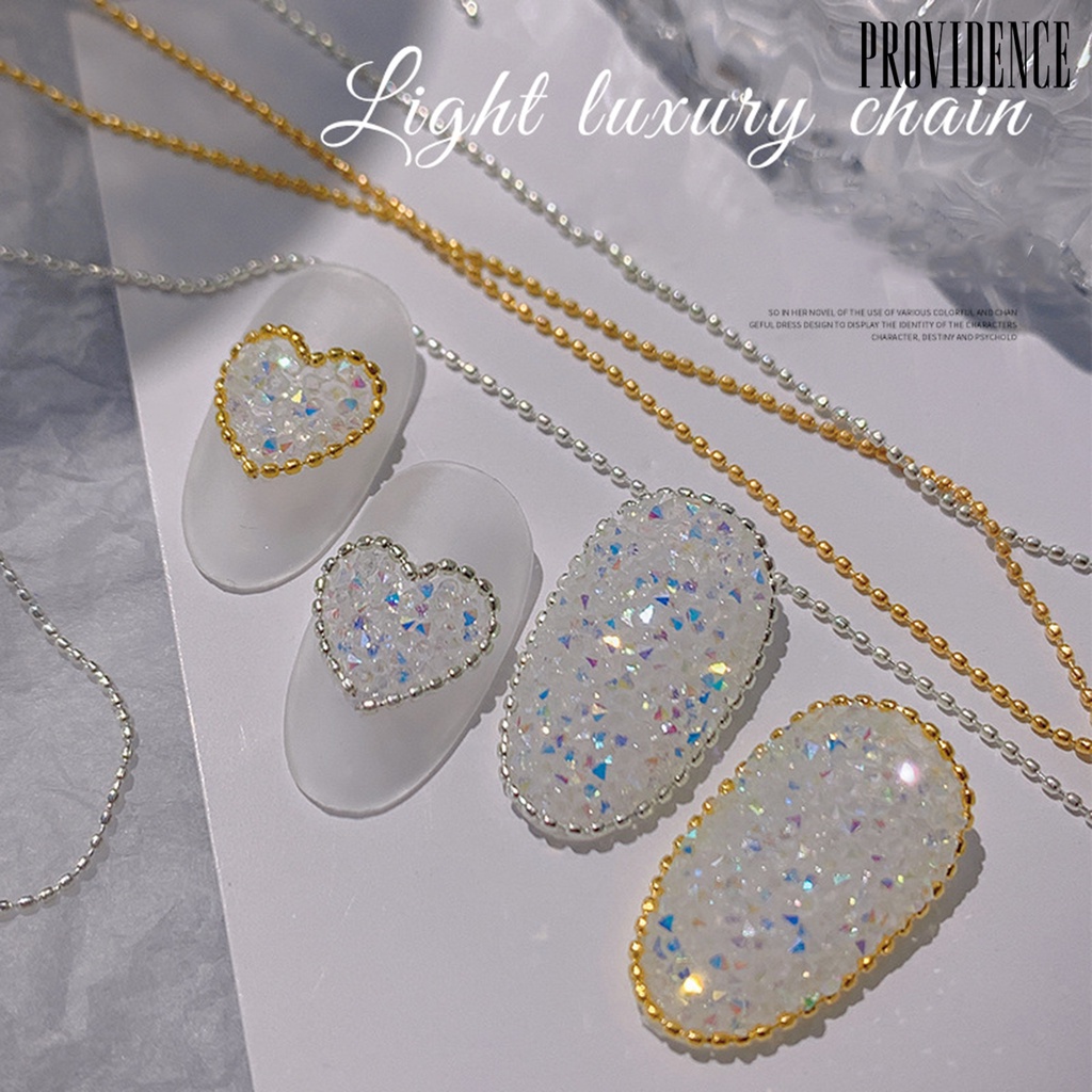 Providence 1kotak 1M Rantai Nail Art Semua Desain Dapat Dipotong DIY Dekorasi Nail Art Rantai Logam Perhiasan Alloy Manicure Nail Jewelry Aksesori