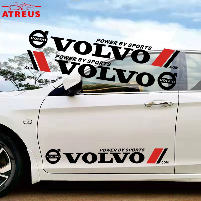 Volvo Stiker Mobil Auto Pintu Sisi Body Decor Decals Anti Gores Cover Lecet Untuk Volvo XC60 S60 S80 XC90 V60 XC40 C40 Aksesoris Dekorasi Mobil