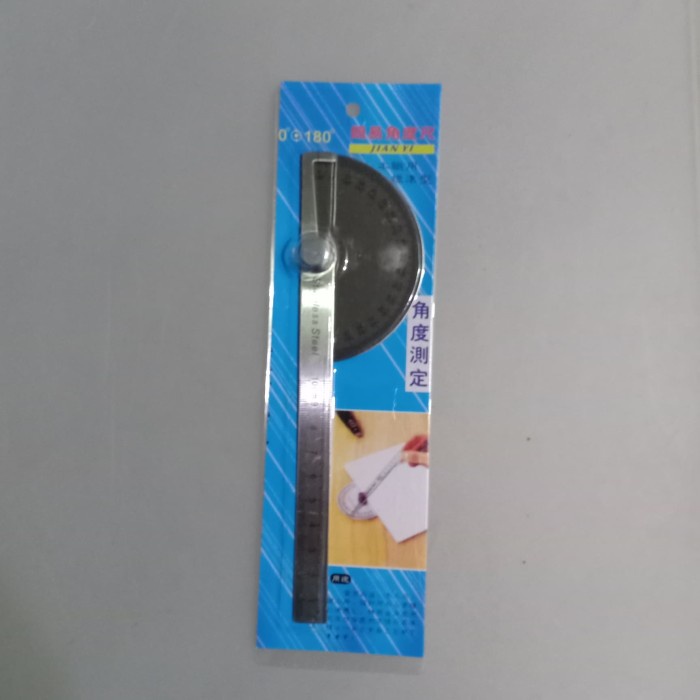 

Protactor penggaris busur derajat stainless 10 cm 180 derajat