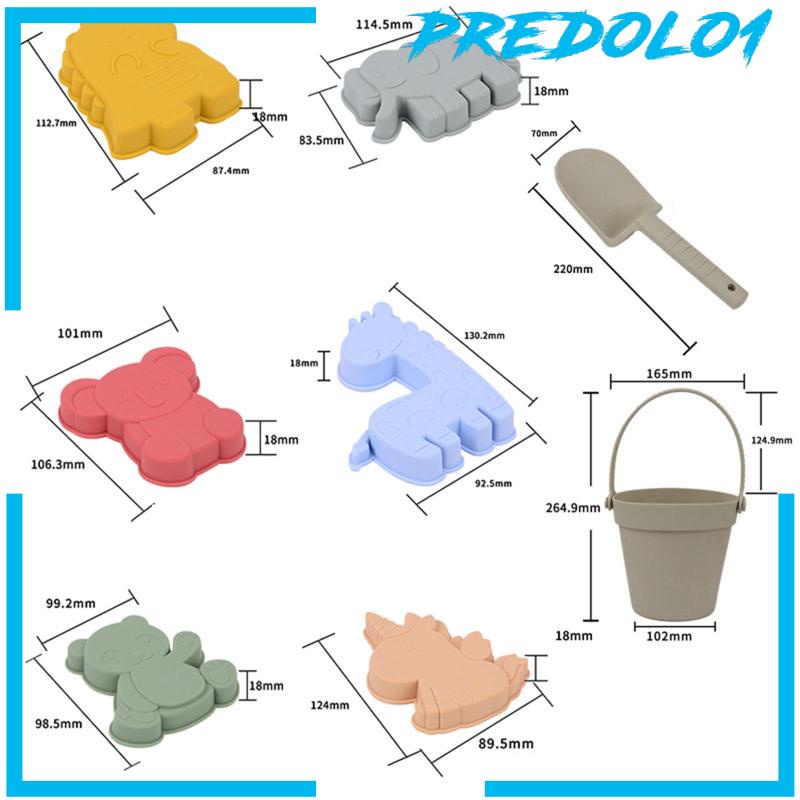 [Predolo1] 8pcs Set Ember Dan Sekop Pantai Untuk Kolam Pantai Kegiatan Outdoor