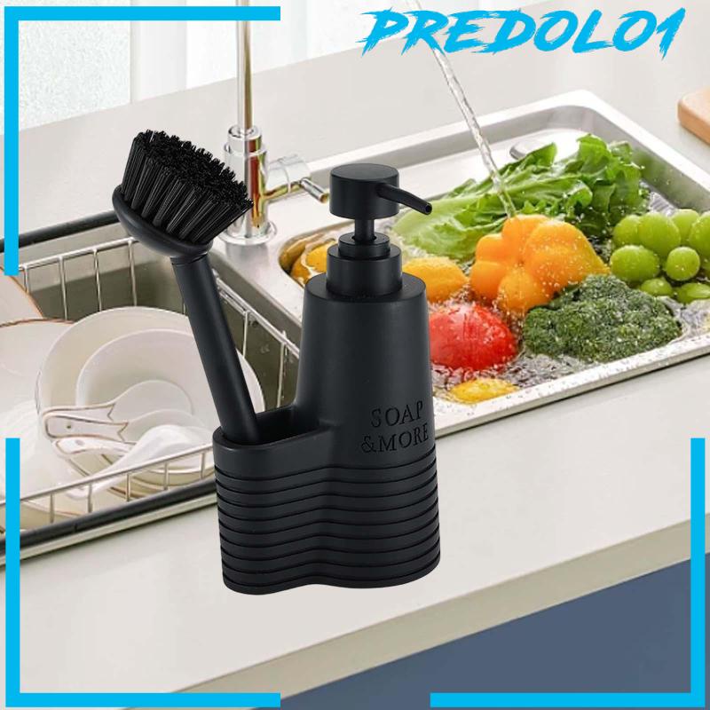 [Predolo1] Sikat Piring Dapur Dengan Dispenser Sabun Untuk Meja Kokoh Multifungsi
